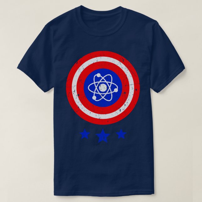 Physicist Scientist Physics Atom Geek T-Shirt (Design Front)