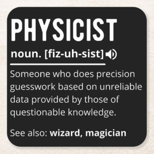physicist square paper coaster
