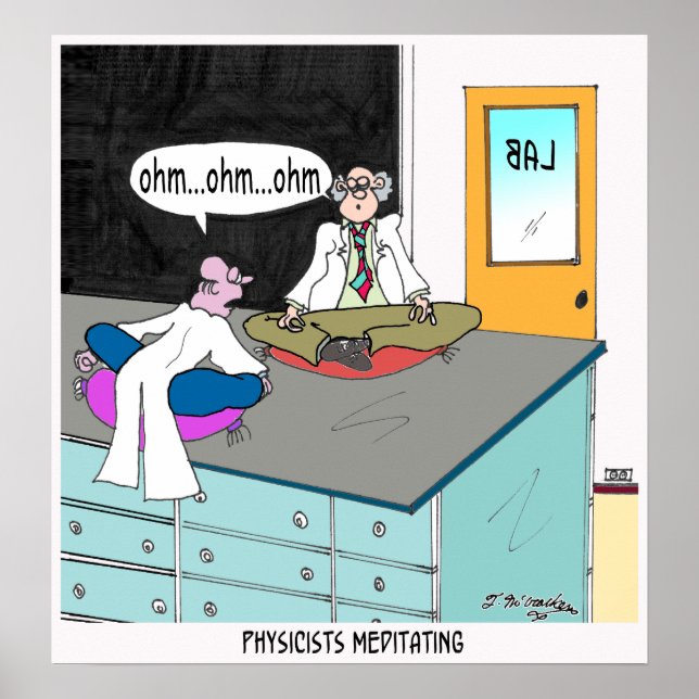 Physicists Meditating Poster (Front)