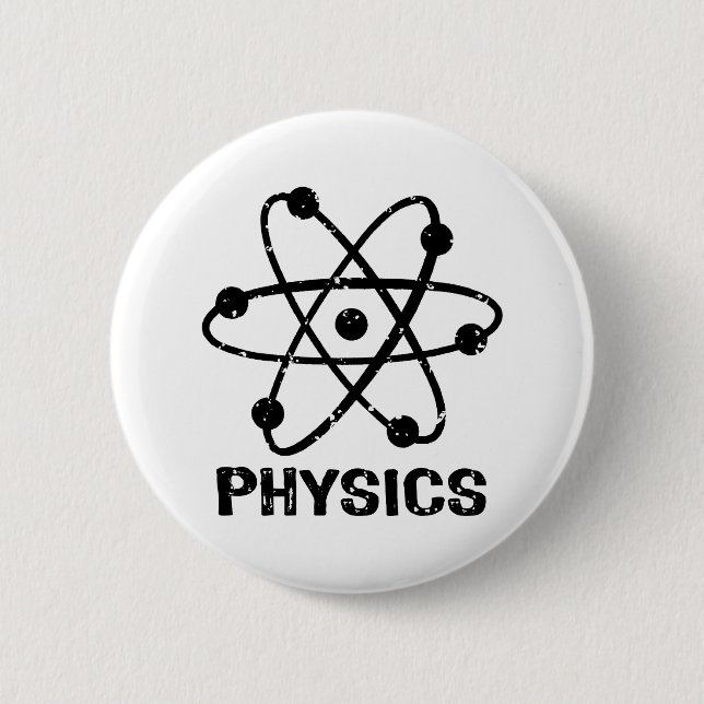 Physics 2 Inch Round Button (Front)