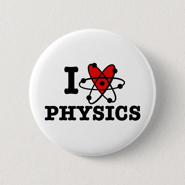 Physics 2 Inch Round Button (Front)