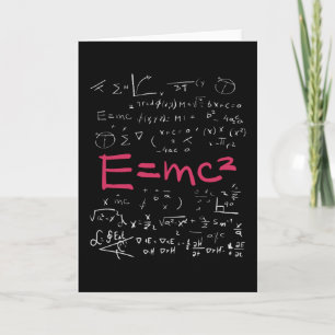 Physics and Math Formulas EMC2 Card