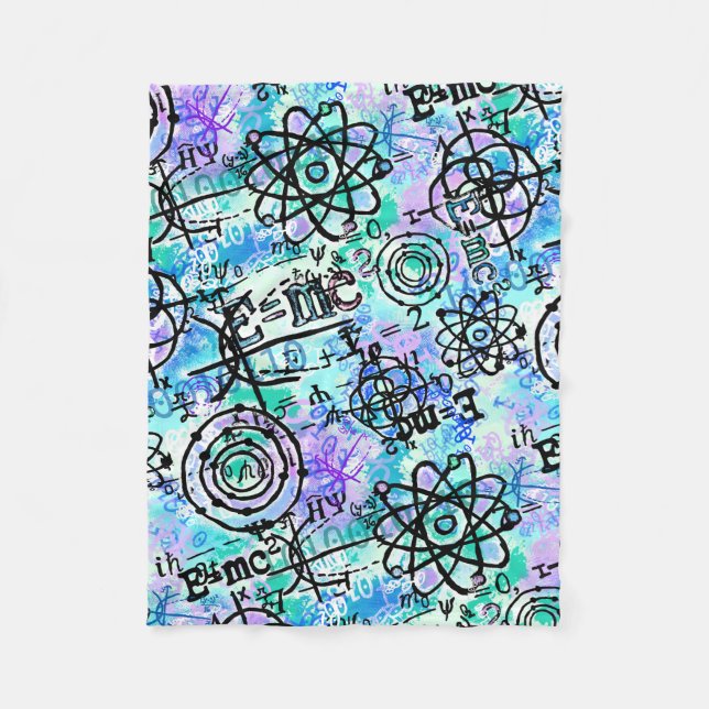 Physics and Math Symbols, Geek Fleece Blanket (Front)