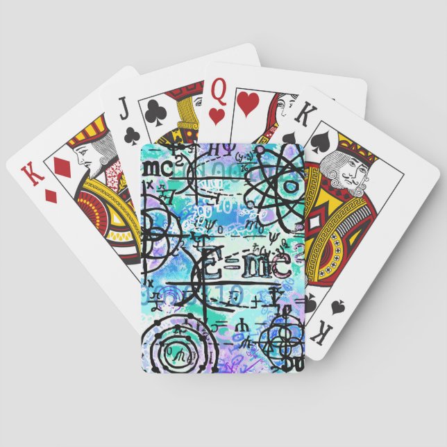 Physics and Math Symbols, Geek Playing Cards (Back)