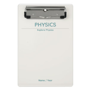 Physics Clipboard – Minimal Design Custom Name