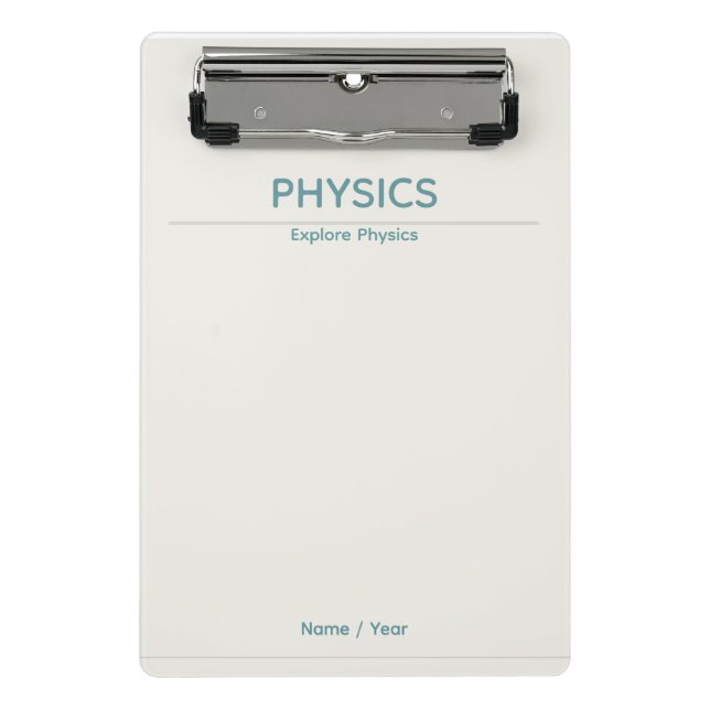 Physics Clipboard – Minimal Design| Custom Name (Front)