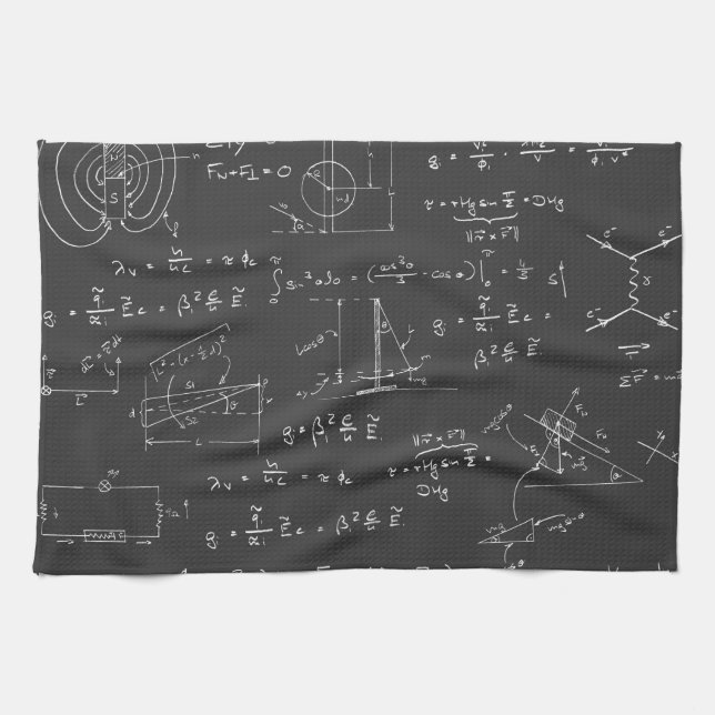 Physics diagrams and formulas kitchen towel (Horizontal)