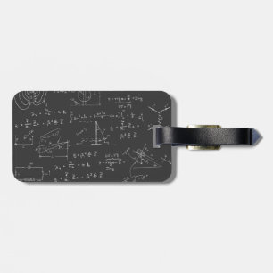 Physics diagrams and formulas luggage tag