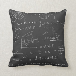 Physics diagrams and formulas throw pillow