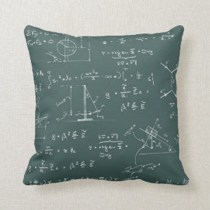 Physics diagrams and formulas throw pillow