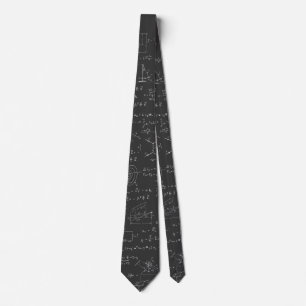 Physics diagrams and formulas tie