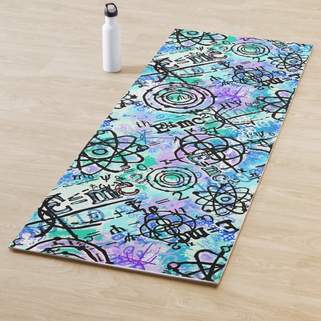 Physics Equations Geek Blue Yoga Mat (In Situ)