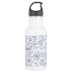 Physics Equations in Blue Pen // 532 Ml Water Bottle