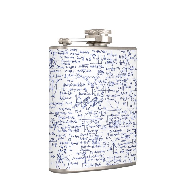 Physics Equations in Blue Pen // Hip Flask (Right)