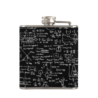 Physics Equations on Black // Hip Flask