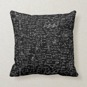 Physics Equations on Black // Throw Pillow
