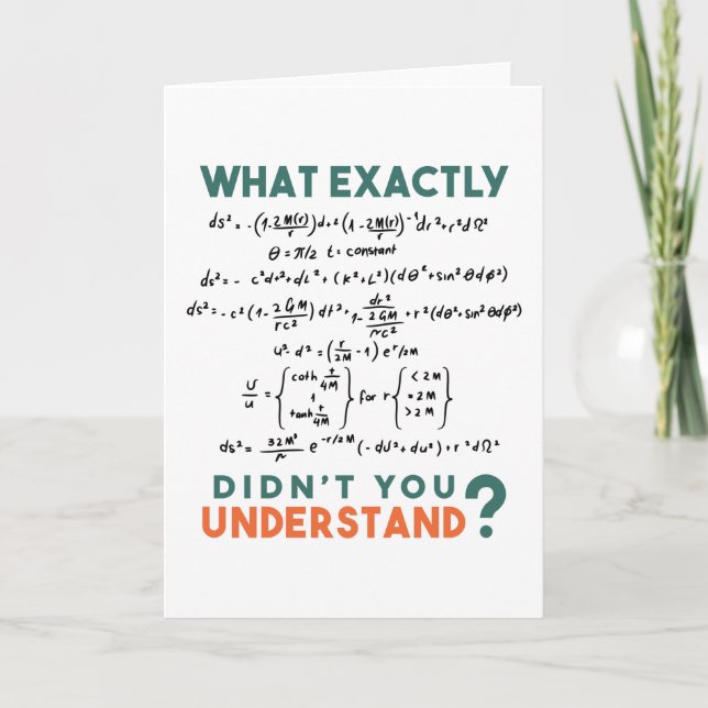 Physics formula Joke Card (Front)
