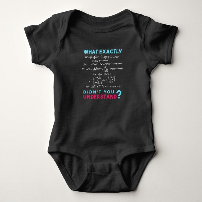 Physics formula Joke funny Math Baby Bodysuit (Front)
