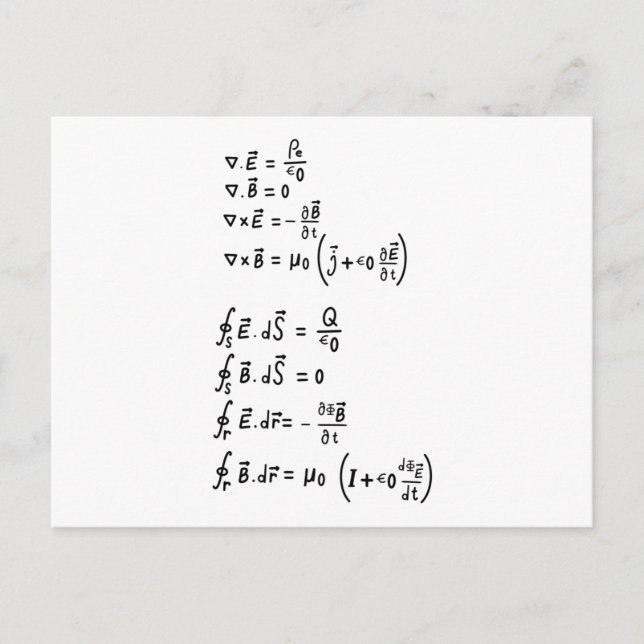 Physics Formula Postcard (Front)