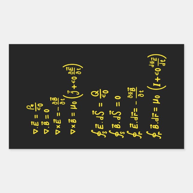 Physics Formula Square Sticker Invitation (Front)