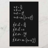 Physics Formula Square Sticker Invitation