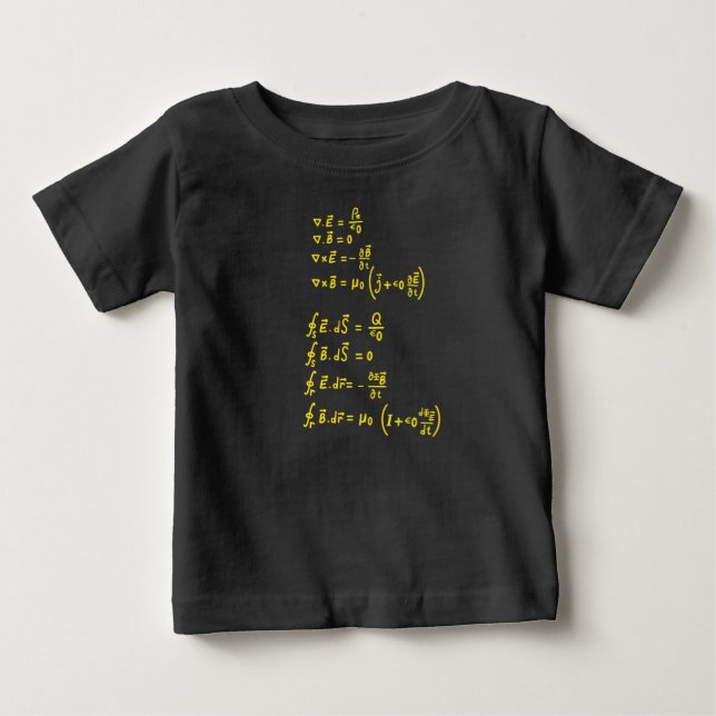 Physics Formula Square Sticker Invitation Baby T-Shirt (Front)