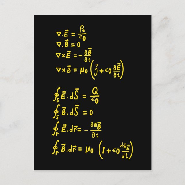 Physics Formula Square Sticker Invitation Postcard (Front)