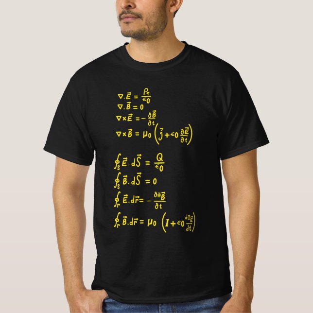 Physics Formula Square Sticker Invitation T-Shirt (Front)
