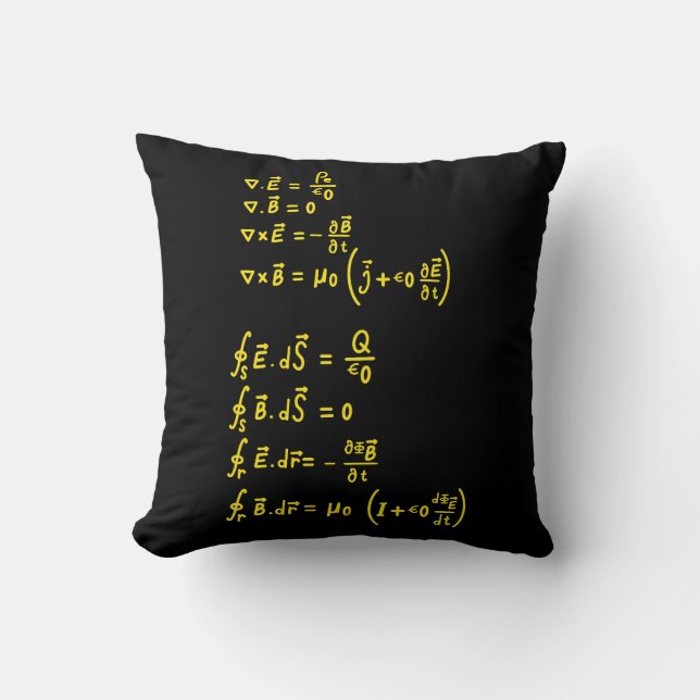 Physics Formula Square Sticker Invitation Throw Pillow (Front)