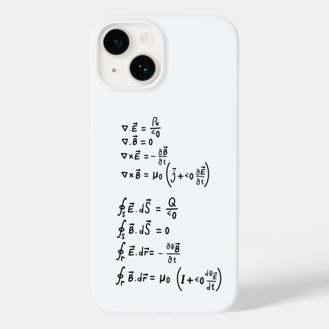 Physics Formula T-Shirt Invitation Square Sticker Case-Mate iPhone Case (Back)