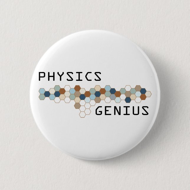 Physics Genius 2 Inch Round Button (Front)