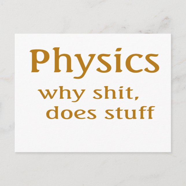 physics humour postcard (Front)
