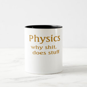 physics humour Two-Tone coffee mug