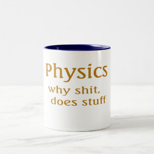 physics humour Two-Tone coffee mug