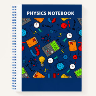 PHYSICS ICONS(BLUE) NOTEBOOK
