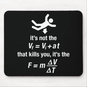 physics - it's the sudden deceleration that kills mouse pad