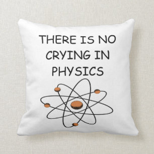 physics joke throw pillow