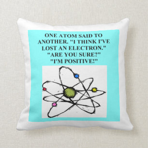 physics joke throw pillow