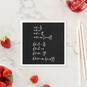 Physics Math Formula Students Teacher Invitation Napkin