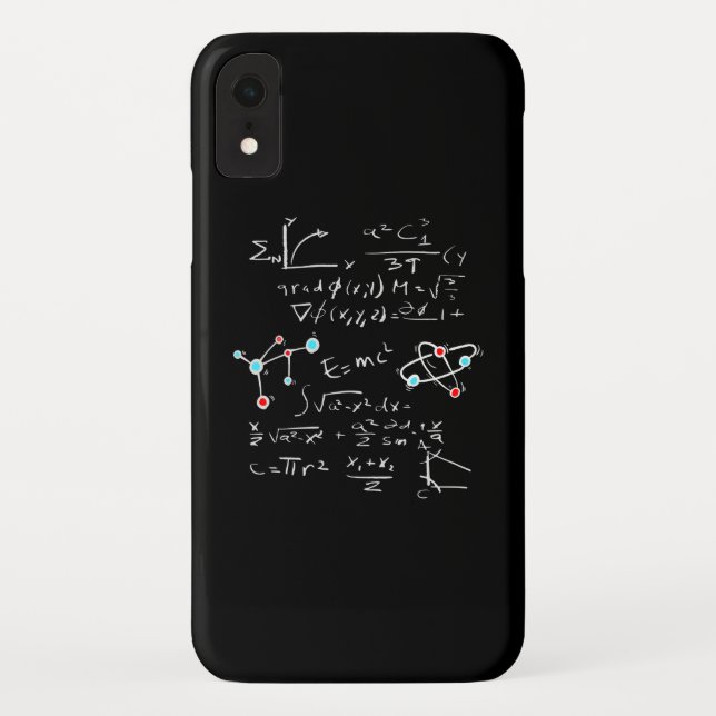Physics Math Formula Teacher Student Atoms and Mol Case-Mate iPhone Case (Back)