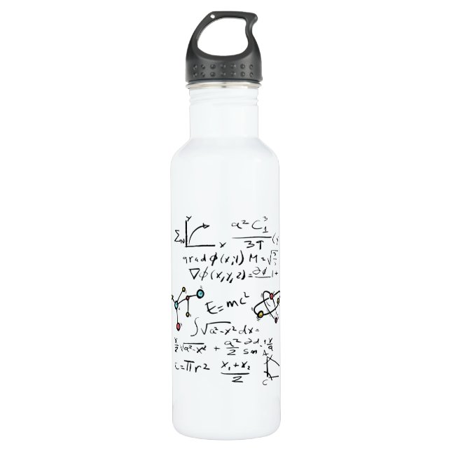 Physics Math Formula Teacher Student Molecules 710 Ml Water Bottle (Front)