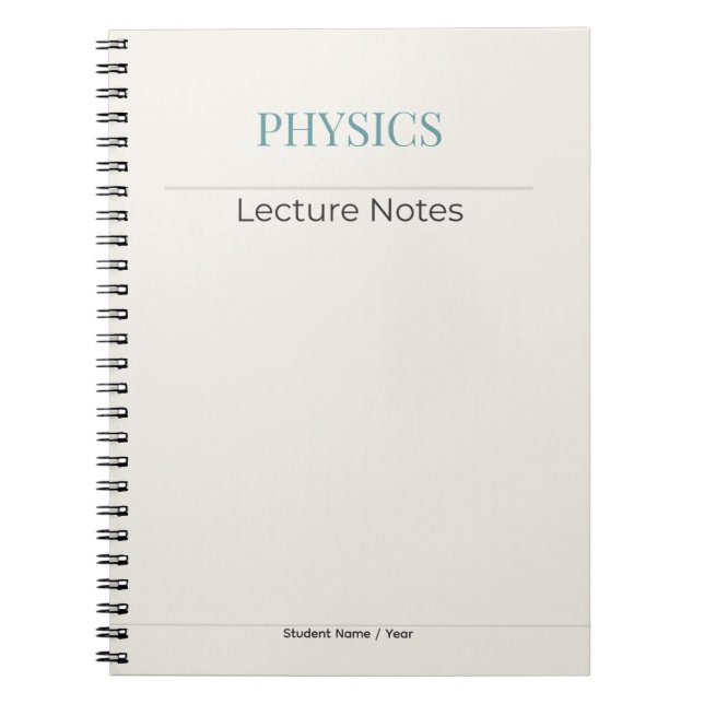 Physics Notebook – Minimal Academic Edition (Front)