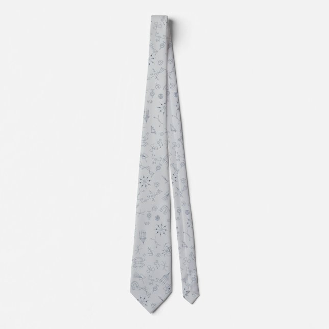 Physics pattern tie gray (Front)