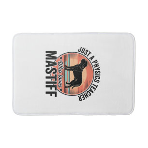 Physics Teacher Loves Mastiff Vintage Dog Shirt_1 Bath Mat
