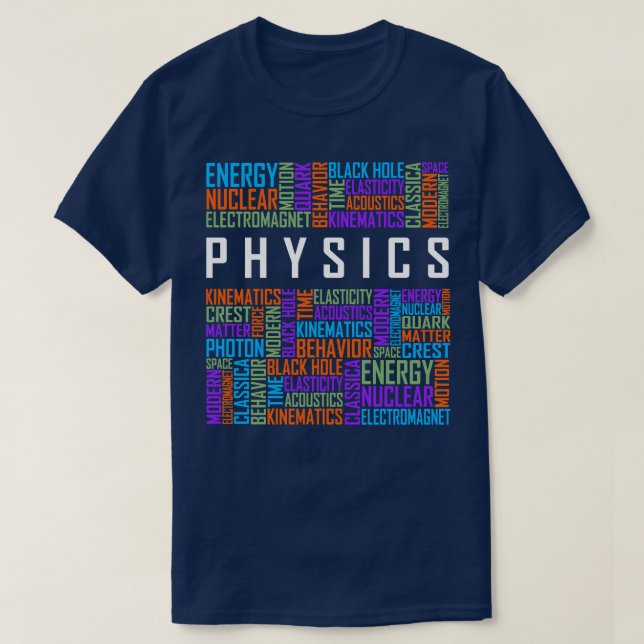 Physics Words T-Shirt (Design Front)