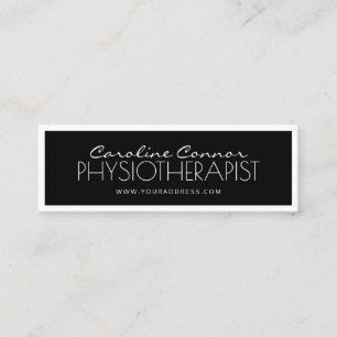 Physiotherapist Black & White Bordered Card