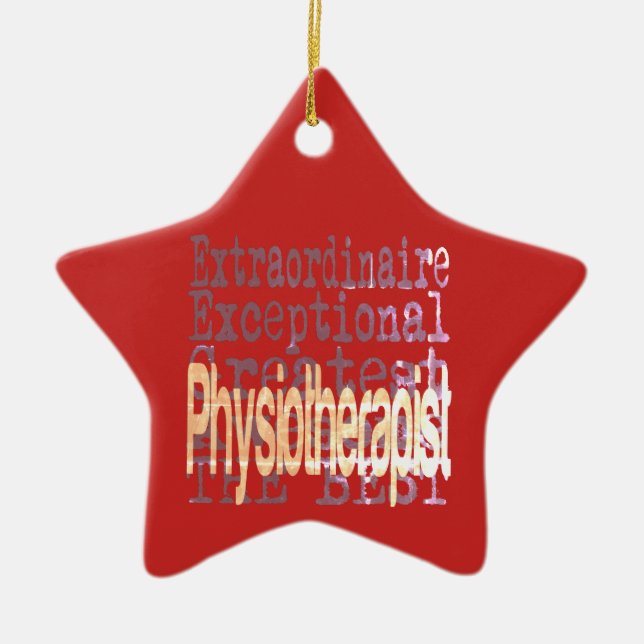 Physiotherapist Extraordinaire Ceramic Ornament (Front)