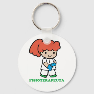 Physiotherapist girl key keychain