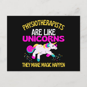Physiotherapist Unicorn , Magical Unicorn Physio Postcard