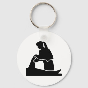 Physiotherapist woman keychain